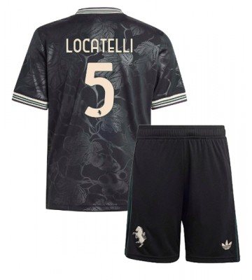 Juventus Manuel Locatelli #5 Tredje Kläder Barn 2025-26 Kortärmad (+ Korta byxor)